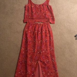 Carlisle Red Patterned Two Piece Set